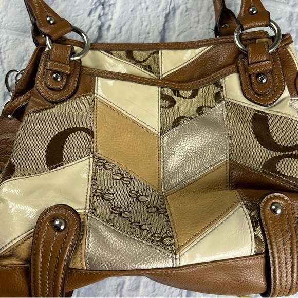 Sophia Caperelli bag brown/tan boho patchwork - Picture 2 of 16